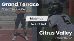 Matchup: Grand Terrace High vs. Citrus Valley  2019