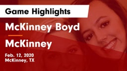 McKinney Boyd  vs McKinney  Game Highlights - Feb. 12, 2020