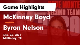 McKinney Boyd  vs Byron Nelson  Game Highlights - Jan. 23, 2021