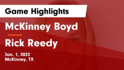 McKinney Boyd  vs Rick Reedy  Game Highlights - Jan. 1, 2022