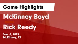 McKinney Boyd  vs Rick Reedy  Game Highlights - Jan. 6, 2023
