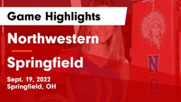 Northwestern  vs Springfield Game Highlights - Sept. 19, 2022