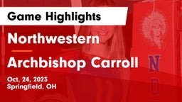 Northwestern  vs Archbishop Carroll  Game Highlights - Oct. 24, 2023