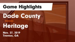Dade County  vs Heritage  Game Highlights - Nov. 27, 2019