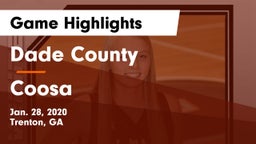 Dade County  vs Coosa  Game Highlights - Jan. 28, 2020