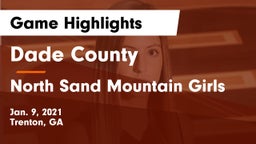 Dade County  vs North Sand Mountain Girls Game Highlights - Jan. 9, 2021