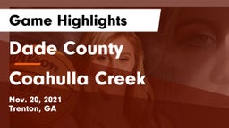 Dade County  vs Coahulla Creek  Game Highlights - Nov. 20, 2021