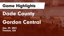 Dade County  vs Gordon Central   Game Highlights - Jan. 29, 2021