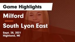 Milford  vs South Lyon East Game Highlights - Sept. 28, 2021