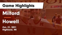 Milford  vs Howell Game Highlights - Oct. 21, 2021