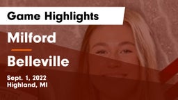 Milford  vs Belleville  Game Highlights - Sept. 1, 2022