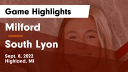 Milford  vs South Lyon  Game Highlights - Sept. 8, 2022