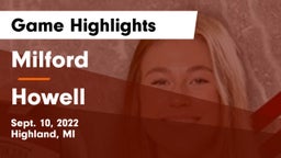 Milford  vs Howell  Game Highlights - Sept. 10, 2022