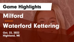 Milford  vs Waterford Kettering Game Highlights - Oct. 22, 2022