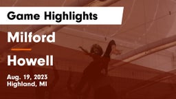 Milford  vs Howell  Game Highlights - Aug. 19, 2023