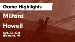 Milford  vs Howell  Game Highlights - Aug. 22, 2023
