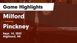 Milford  vs Pinckney  Game Highlights - Sept. 14, 2023