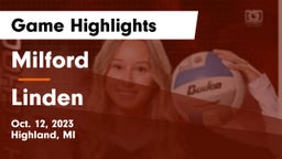 Milford  vs Linden  Game Highlights - Oct. 12, 2023