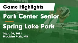 Park Center Senior  vs Spring Lake Park  Game Highlights - Sept. 30, 2021