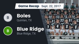 Recap: Boles  vs. Blue Ridge  2017