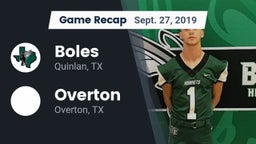 Recap: Boles  vs. Overton  2019