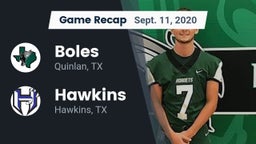 Recap: Boles  vs. Hawkins  2020