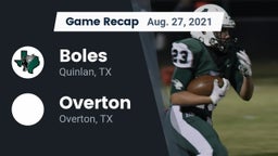 Recap: Boles  vs. Overton  2021