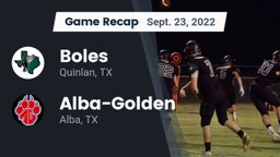 Recap: Boles  vs. Alba-Golden  2022