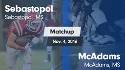 Matchup: Sebastopol High vs. McAdams  2016