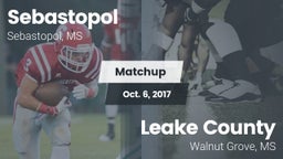 Matchup: Sebastopol High vs. Leake County  2017