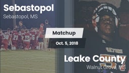 Matchup: Sebastopol High vs. Leake County  2018