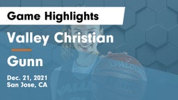 Valley Christian  vs Gunn  Game Highlights - Dec. 21, 2021