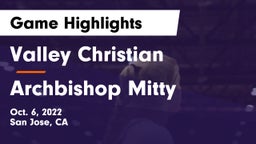 Valley Christian  vs Archbishop Mitty  Game Highlights - Oct. 6, 2022
