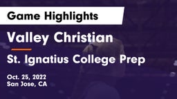 Valley Christian  vs St. Ignatius College Prep Game Highlights - Oct. 25, 2022