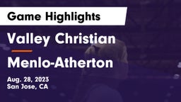 Valley Christian  vs Menlo-Atherton  Game Highlights - Aug. 28, 2023