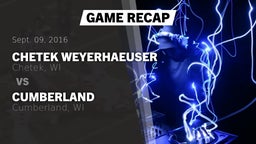 Recap: Chetek Weyerhaeuser  vs. Cumberland  2016