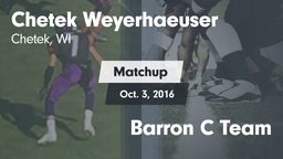 Matchup: CWHS vs. Barron C Team 2016