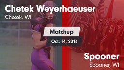 Matchup: CWHS vs. Spooner  2016