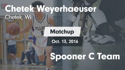 Matchup: CWHS vs. Spooner C Team 2016