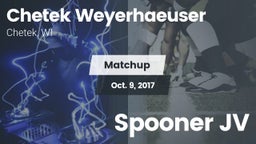 Matchup: CWHS vs. Spooner JV 2017