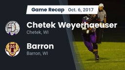 Recap: Chetek Weyerhaeuser  vs. Barron  2017