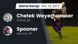 Recap: Chetek Weyerhaeuser  vs. Spooner  2017