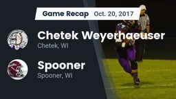 Recap: Chetek Weyerhaeuser  vs. Spooner  2017