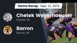 Recap: Chetek Weyerhaeuser  vs. Barron  2018
