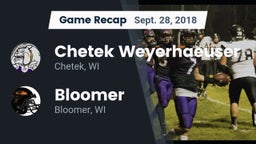 Recap: Chetek Weyerhaeuser  vs. Bloomer  2018
