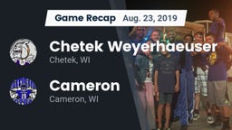 Recap: Chetek Weyerhaeuser  vs. Cameron  2019