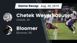 Recap: Chetek Weyerhaeuser  vs. Bloomer  2019