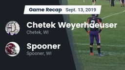 Recap: Chetek Weyerhaeuser  vs. Spooner  2019
