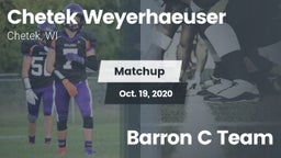 Matchup: CWHS vs. Barron C Team 2020