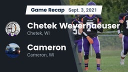 Recap: Chetek Weyerhaeuser  vs. Cameron  2021